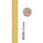LIFETIME JEWELRY 13mm Riccio Bar Bracelet 24k Real Gold Plated for Women and Men