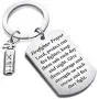 Fireman Prayer Keychain Fireman Graduation Gift Firemen Jewelry(Firefighter prayer KR)