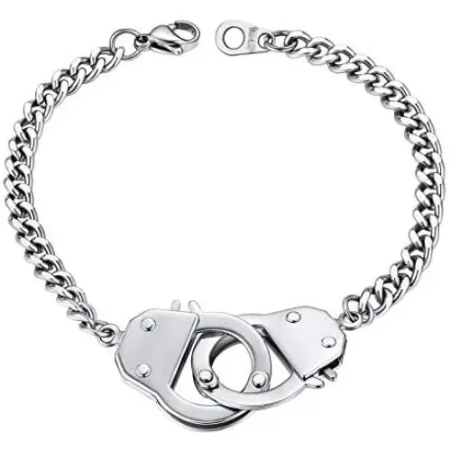 PROSTEEL Stainless Steel Bracelet/Anklet for Men Women Teens, Handcuffs Design Best Friend Bracelet, Silver/Gold/Black Tone, Hypoallergenic, Come Gift Box PROSTEEL Stainless Steel Bracelet/Anklet for Men Women Teens, Handcuffs Design Best Friend Bracelet, Silver/Gold/Black Tone, Hypoallergenic, Come Gift Box