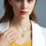 Heart Pendant Necklaces for Women with Swarovski Dainty Cubic Zirconia Diamond Love Swan Necklace 18K Gold Plated Meaningful Mother Daughter Necklace Christmas Gift For Her