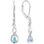 YL Dangle Drop Earrings Sterling Silver Infinity Leverback Earrings Gemstones Twisted Jewelry