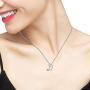 Aniu Initial Letter Necklace for Women, Sterling Silver Cursive Script Name Pendant, Alphabet Personalized Charm Jewelry Gift (Letter D)