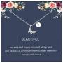 Butterfly Necklace Initial Letter Pendant Necklace with Message Card Butterfly Jewelry Gifts for Women Girls