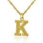 kelistom Initial Necklace for Women Men Teen Girls Boys, 18K Gold Plated Twisted Link Chain Gothic 26 Letters Pendant Necklace with Extension