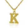 kelistom Initial Necklace for Women Men Teen Girls Boys, 18K Gold Plated Twisted Link Chain Gothic 26 Letters Pendant Necklace with Extension