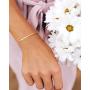 Dainty Gold Bar Bracelet for Women Simple Delicate Thin Cuff Bangle Hook Bracelet 18K Gold Plated Handmade Minimalist Jewelry