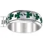 US Jewels and Gems Mens Sterling Silver 8mm Irish Celtic Shamrock 3 Leaf Clover Wedding Band Ring US Jewels and Gems Mens Sterling Silver 8mm Irish Celtic Shamrock 3 Leaf Clover Wedding Band Ring
