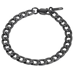 PROSTEEL Stainless Steel Cuban Chain Necklaces/Bracelets for Men Women, Black/18K Gold Plated, Nickel-Free, Hypoallergenic Jewelry, 4mm-13mm, 7.5''/8.3'',14''-30'', Come Gift Box