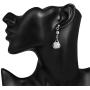 Sumiai Opal Long Elegant Drop Earrings For Women Fashion Bowknot Crystal Dangle Earrings Dainty Festival Jewelry Friendship Gift