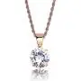 JINAO 15MM 4 Colors Solitaire Colorful Cubic Zirconia Pendant Necklace for Women Elegant Jewelry with Stainless Steel Rope Chain JINAO 15MM 4 Colors Solitaire Colorful Cubic Zirconia Pendant Necklace for Women Elegant Jewelry with Stainless Steel Rope Chain