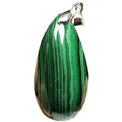 DUOVEKT Natural Green Malachite Necklace Pendant Jewelry for Woman Man 33x17x10mm Beads Stone Crystal Gemstone AAAAA