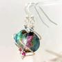 Body Candy Handcrafted 925 Silver Purple Dichroic Drop Dangle Earrings Created with Swarovski Crystals