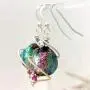 Body Candy Handcrafted 925 Silver Purple Dichroic Drop Dangle Earrings Created with Swarovski Crystals
