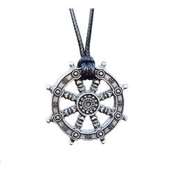 Dharma Wheel of Life Samsara Buddhist Amulet Pendant Talisman