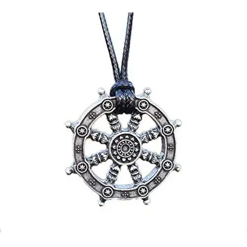 Dharma Wheel of Life Samsara Buddhist Amulet Pendant Talisman