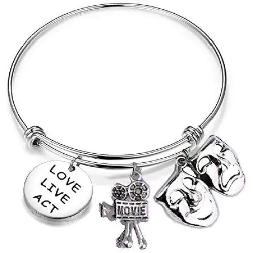 Theater Bracelet Actor Actress Drama Gift Comedy Tragedy Mask Jewelry Theatre Gift
