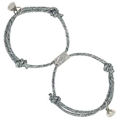 Couple Magnetic Bracelet Set Mutual Attraction Rope Braided Couple Valentines Day Bracelets Gift Jewelry Set for Couple Women Men His and Hers