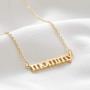 Mevecco Gold Dainty Mom Necklace,14K Gold Plated Cute Tiny Mama Personalized Name Charm Necklace Delicate Word Cubic Zirconia Mom Jewelry Gift for Mothers Day,Mothers Birthday