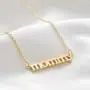 Mevecco Gold Dainty Mom Necklace,14K Gold Plated Cute Tiny Mama Personalized Name Charm Necklace Delicate Word Cubic Zirconia Mom Jewelry Gift for Mothers Day,Mothers Birthday