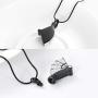 zeqingjw Cremation Urn Necklace for Ashes Fan Shape Crystal Pendant Necklace for Women Memorial Ashes Jewelry Locket