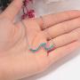 CiNily Opal Pendant Necklace for Women Girls 14K Gold Plated Turtle/Starfish/Dolphin Sea Animal Pendant Opal Jewelry Ocean Necklace