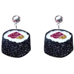 CutieJewelry Womens Sushi Japanese Cute Novelty Unique Statement Dangle Earrings