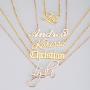 Custom Name Necklace 18K Gold Plated Sterling Silver Personalized Script Nameplate Jewelry Gift for Women