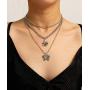 YERTTER Vintage Punk Multi layer Butterfly Flower Pendant Necklace Beaded Choker Boho Jewelry Chain for Women and Girls