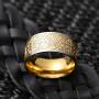 vfaejll Mens Stainless Steel Ring Vintage Chinese 4 Guardian Beasts Carved Metal Punk Biker Signet Band Rings for Men 10mm Black Gold Size 7-13