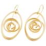NIEVOS JEWELRY 24k Gold Plated Earring 24k Gold Plated Oval Earring Classics For Her Gift Jewelry Handmade Designer Made By Women Love