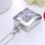 YAZILIND Platinum Plated DIY Dried Flower Square Lockets Pendant Necklace Birthday Gift YAZILIND Platinum Plated DIY Dried Flower Square Lockets Pendant Necklace Birthday Gift