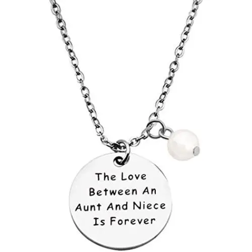 ENSIANTH Aunt and Niece Gift The Love Between Aunt & Niece is Forever Bracelet Expandable Charm Bracelet Aunt Niece Jewelry