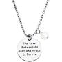 ENSIANTH Aunt and Niece Gift The Love Between Aunt & Niece is Forever Bracelet Expandable Charm Bracelet Aunt Niece Jewelry