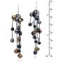 Striking Waterfall Cultured Freshwater Black Pearl .925 Sterling Silver Dangle Earrings