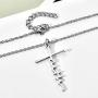 BTF Faith Inspriational Jewelry Womens Stainless Steel Jesus Cross Pendant Faith Necklace