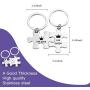 Matching Puzzle Piece Keychain Set Couple Keychain Gift for Lover Couple Jewelry cute couple gifts for him and her - HER KING & HIS QUEEN (king/queen KRP)