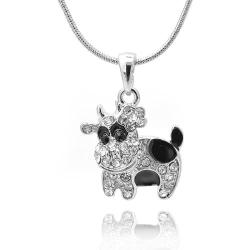 chelseachicNYC Crystal Black Spot Cow Necklace