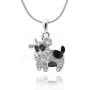 chelseachicNYC Crystal Black Spot Cow Necklace