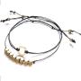 Olbye Multi Layer Circle Bracelet Karma Hand Chain With Black Hemp Body Jewelry for Women and Girls