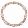 U/N Iced Out Miami Cuban Link Chain CZ Bracelet Green Blue Red CZ Color Stone Paved Women Hip Hop Punk Necklace Jewelry