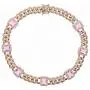 U/N Iced Out Miami Cuban Link Chain CZ Bracelet Green Blue Red CZ Color Stone Paved Women Hip Hop Punk Necklace Jewelry