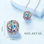 FOREVER QUEEN Rainbow Charm for Charm Bracelet, 925 Sterling Silver Openwork Beads Colorful Bead Charm with Skin-Friendly Fish Cubic Zircon Stone Perfect for Bracelet Necklace