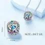 FOREVER QUEEN Rainbow Charm for Charm Bracelet, 925 Sterling Silver Openwork Beads Colorful Bead Charm with Skin-Friendly Fish Cubic Zircon Stone Perfect for Bracelet Necklace