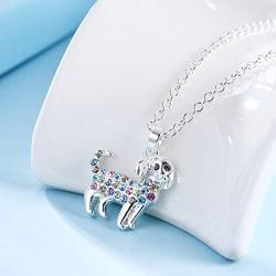 Dog Pendant Necklace Jewelry for Women Girls Kids,Silver Plated Dog Lovers Gifts for Kids Jewelry