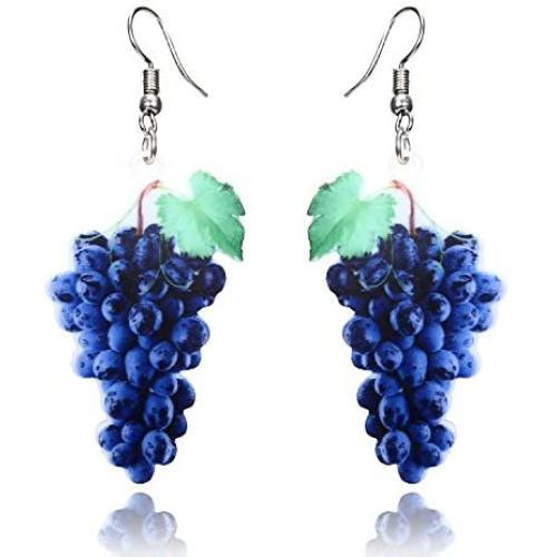 Trendy Statement Creative Funny Lifelike Fruits Acrylic Earrings for Women/Girls