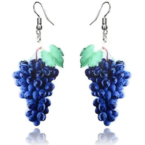 Trendy Statement Creative Funny Lifelike Fruits Acrylic Earrings for Women/Girls