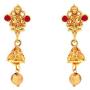 Efulgenz Indian Bollywood Gold Plated Traditional Faux Pearl Crystal Rhinestone Wedding Choker Pendant Necklace Earrings Jewellery Set