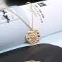 Fashion Fantasy Baroque 12 Constellation Relief Coins Round Brand Guardian Necklace Retro Constellation Gilt Sweater Chain Hot Style Birthday Gift Couple Necklace