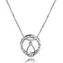 Uloveido Christian Circle Round Ring Necklace Engraved Faith As Small As A Mustard Seed Can Move Mountains Y958