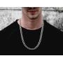 Savlano 925 Sterling Silver 8mm Italian Solid Flat Mariner Link Chain Necklace for Men & Women - Made in Italy Comes Gift Box (8mm)
